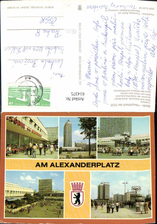 614375,Mehrbild Ak Berlin Am Alexanderplatz Brunnen