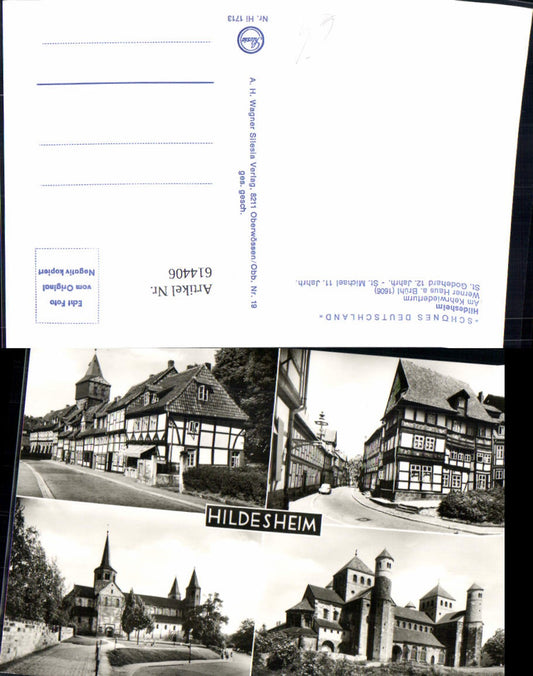 614406,Mehrbild Ak Hildesheim Kehrwiederturm Werner Haus a. Brühl Kirche St Godehard u. St Michael