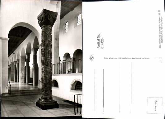 614420,Foto Ak Hildesheim Mariendom Dom Bronzesäule Detailansicht