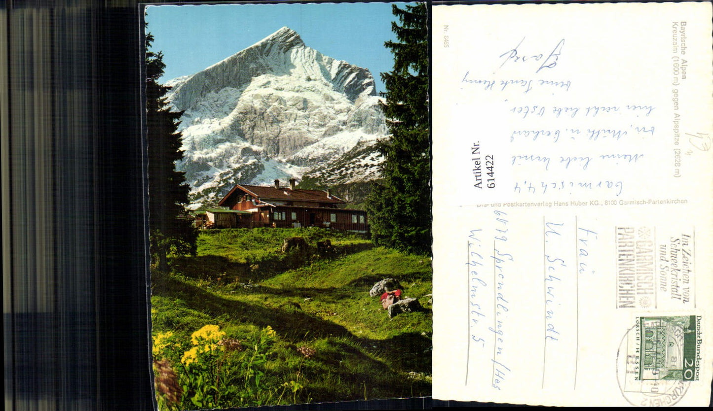 614422, Bavarian Alps Kreuzalm opposite Alpspitze Garmisch-Partenkirchen
