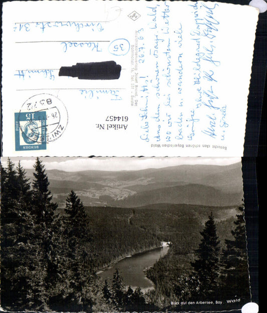 614457,Foto Ak Bayerisch Eisenstein Blick a. d. Arbersee Bay. Wald