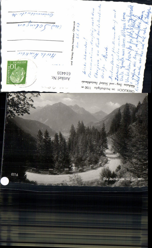 614459,Foto Ak Jochstraße Kurven b. Oberjoch Hochallgäu
