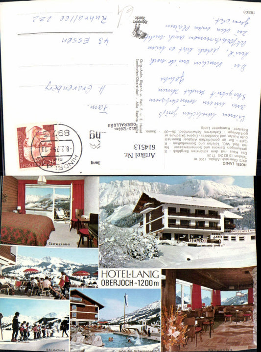 614513, Multi-image Ak Oberjoch Allgäu Hotel Lanig Winter view Ski school Swimming pool