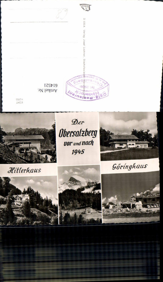 614521, Multi-image postcard Obersalzberg WW2 Berchtesgaden