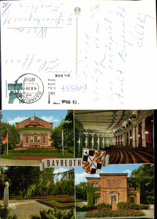 614537,Mehrbild Ak Bayreuth Opernhaus Innen u. Außen Richard Wagner