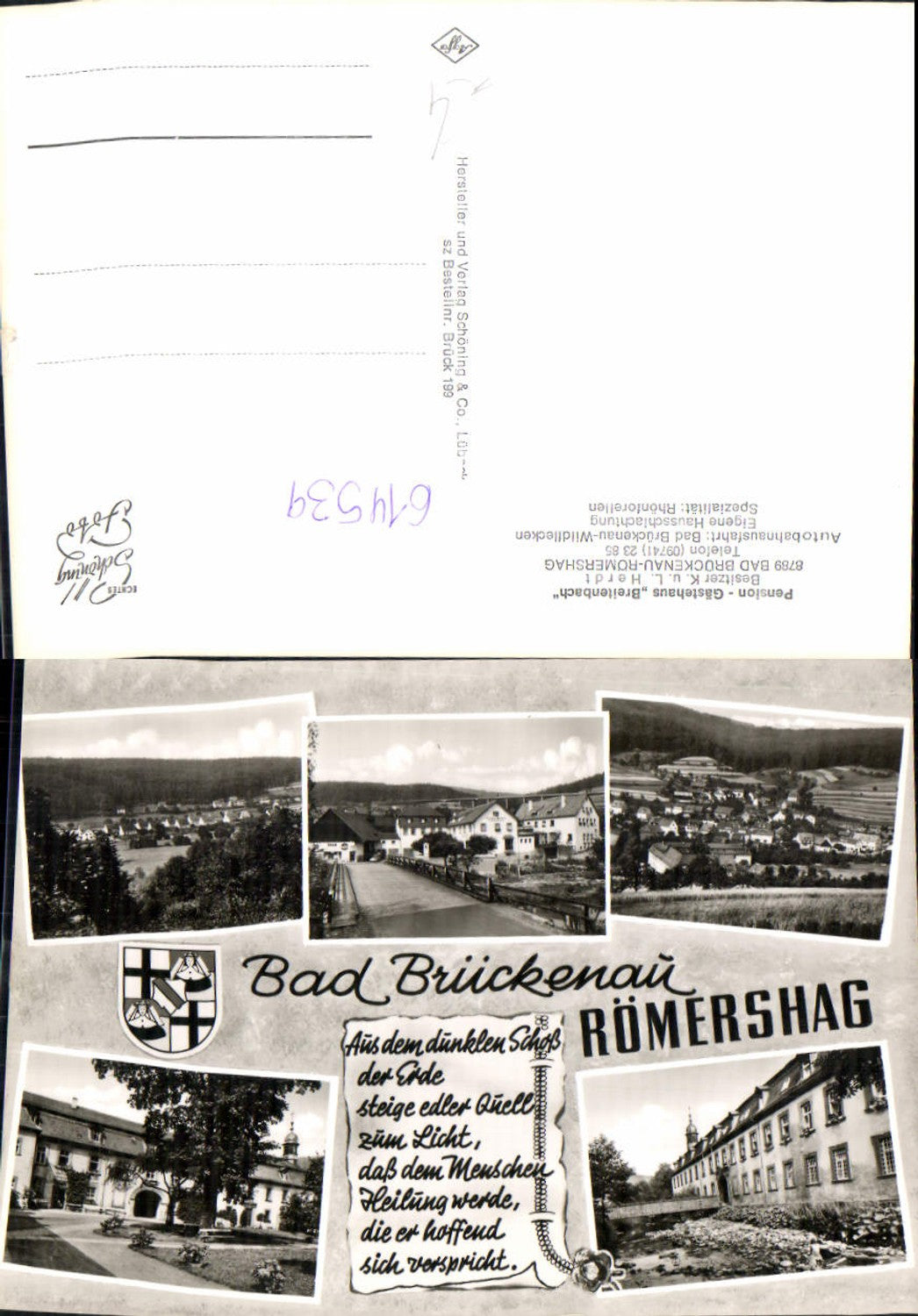 614539,Mehrbild Ak Bad Brückenau Römershag Text Spruch