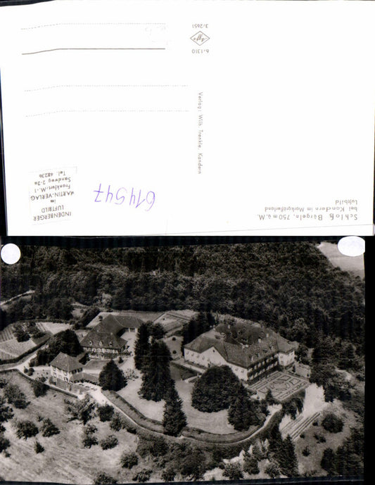 614547, Aerial view of Bürgeln Castle near Kandern
