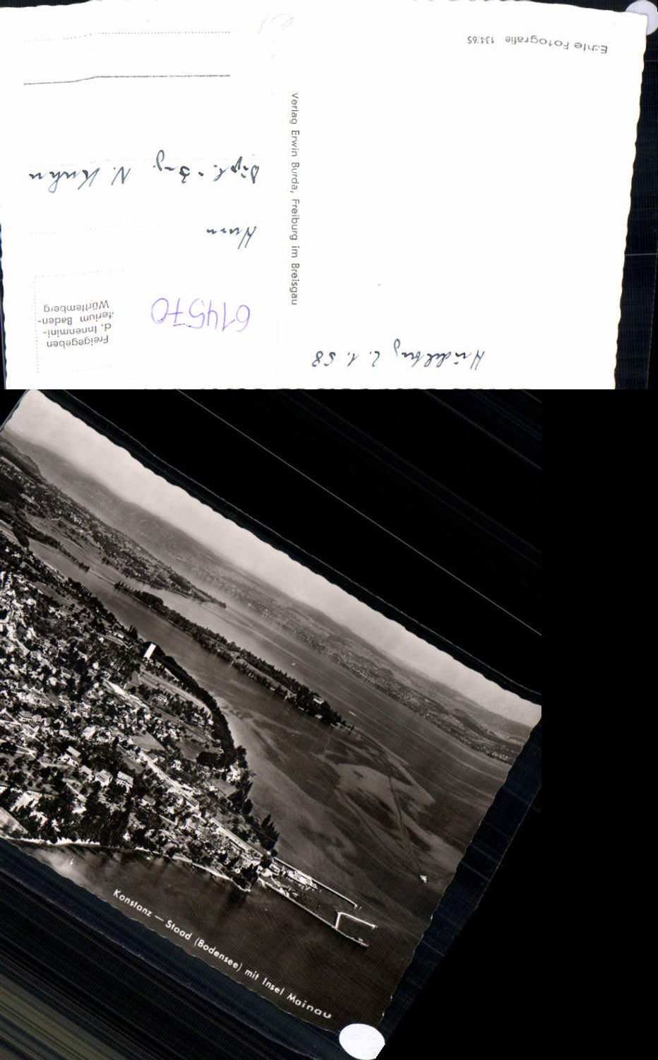614570, Aerial view of Konstanz, Staad, Lake Constance with Mainau Island