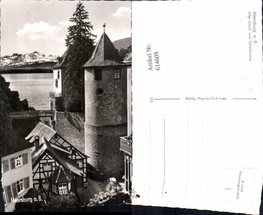 614609, Photo Ak Meersburg on Lake Constance Old Castle and Castle Mill