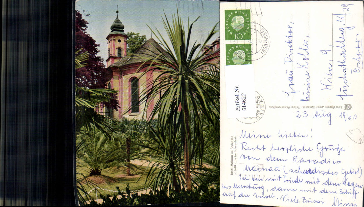 614622,Insel Mainau i. Bodensee Schloßkirche i. Palmenhain Palme Konstanz