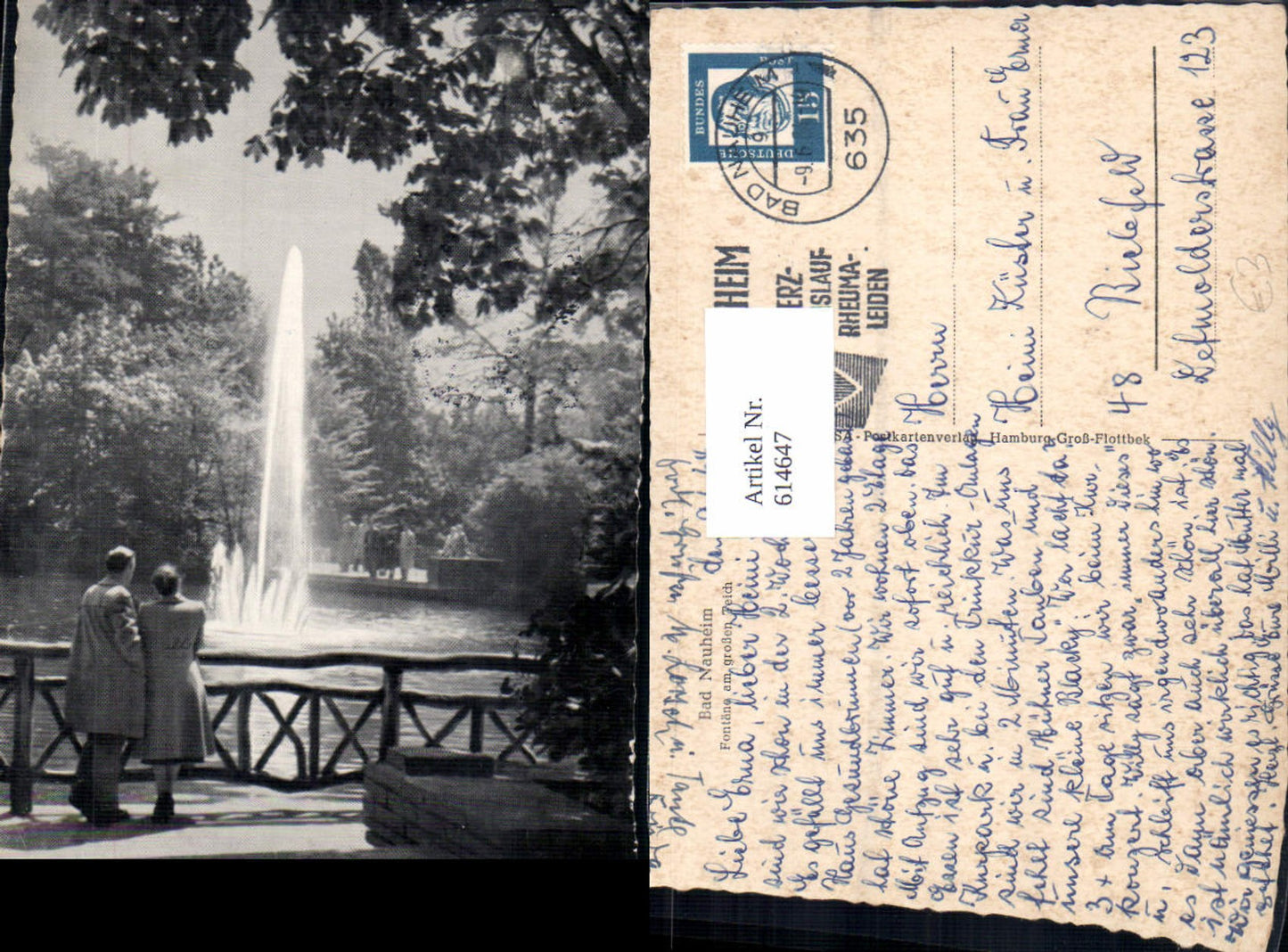 614647,Bad Nauheim Fontäne a. Großen Teich Springbrunnen Brunnen