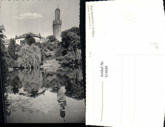614649,Foto Ak Bad Homburg v. d. Höhe Schloss m. Weißem Turm