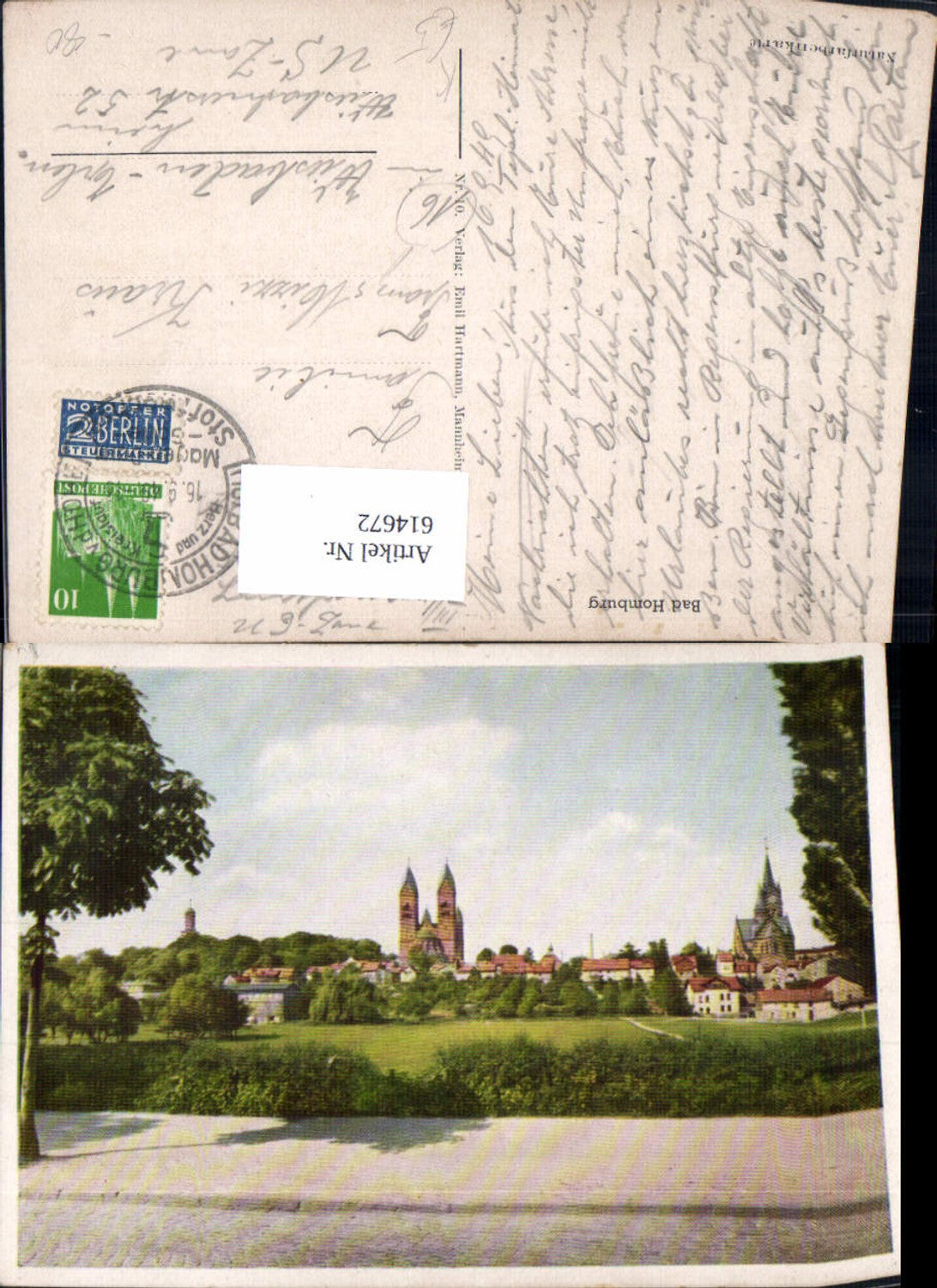 614672,Künstler Ak Bad Homburg Ansicht