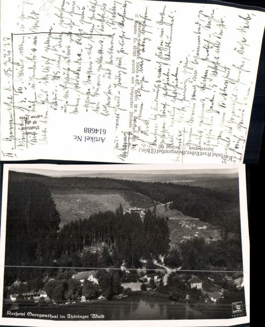 614688, Aerial photograph of Georgenthal in the Thuringian Forest