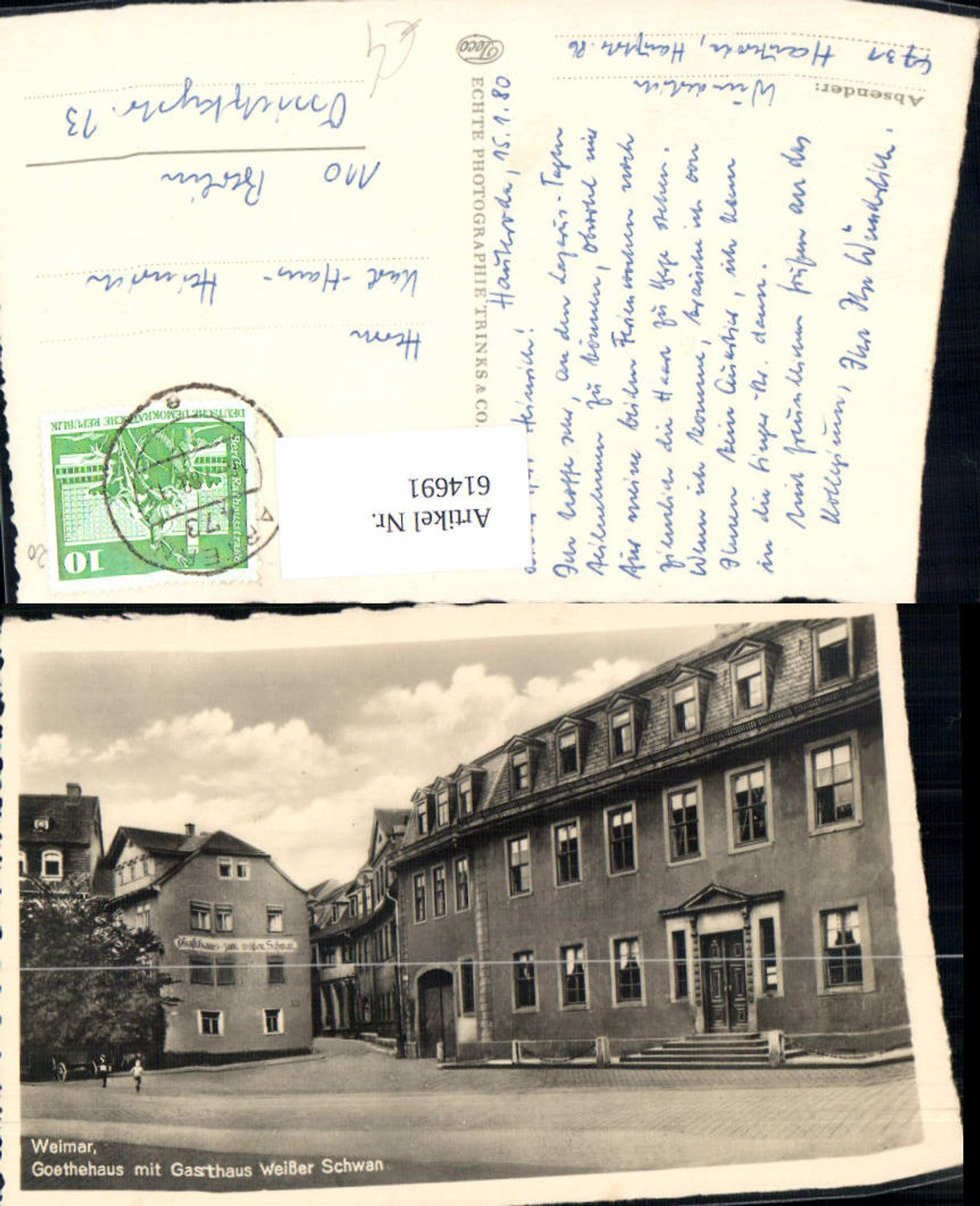 614691, Weimar Goethe House with Gasthaus Weißer Schwan
