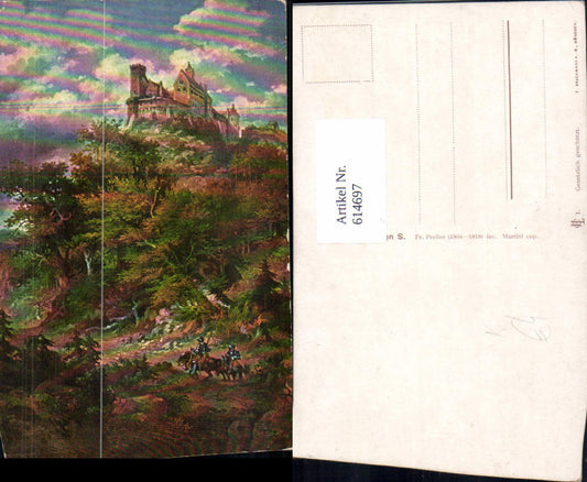 614697, Artist Ak Fr. Preller Wartburg near South Eisenach