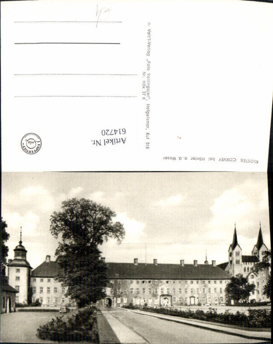 614720,Foto Ak Kloster Corvey b. Höxter a. d. Weser
