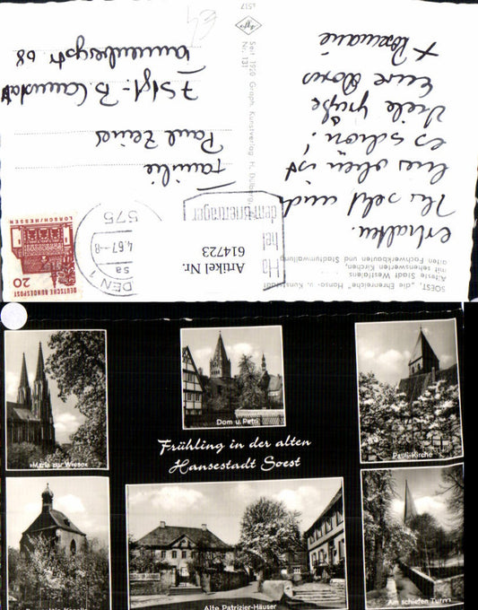 614723,Mehrbild Ak Hansestadt Soest Maria zur Wiese Dom u. Petri Am schiefen Turm