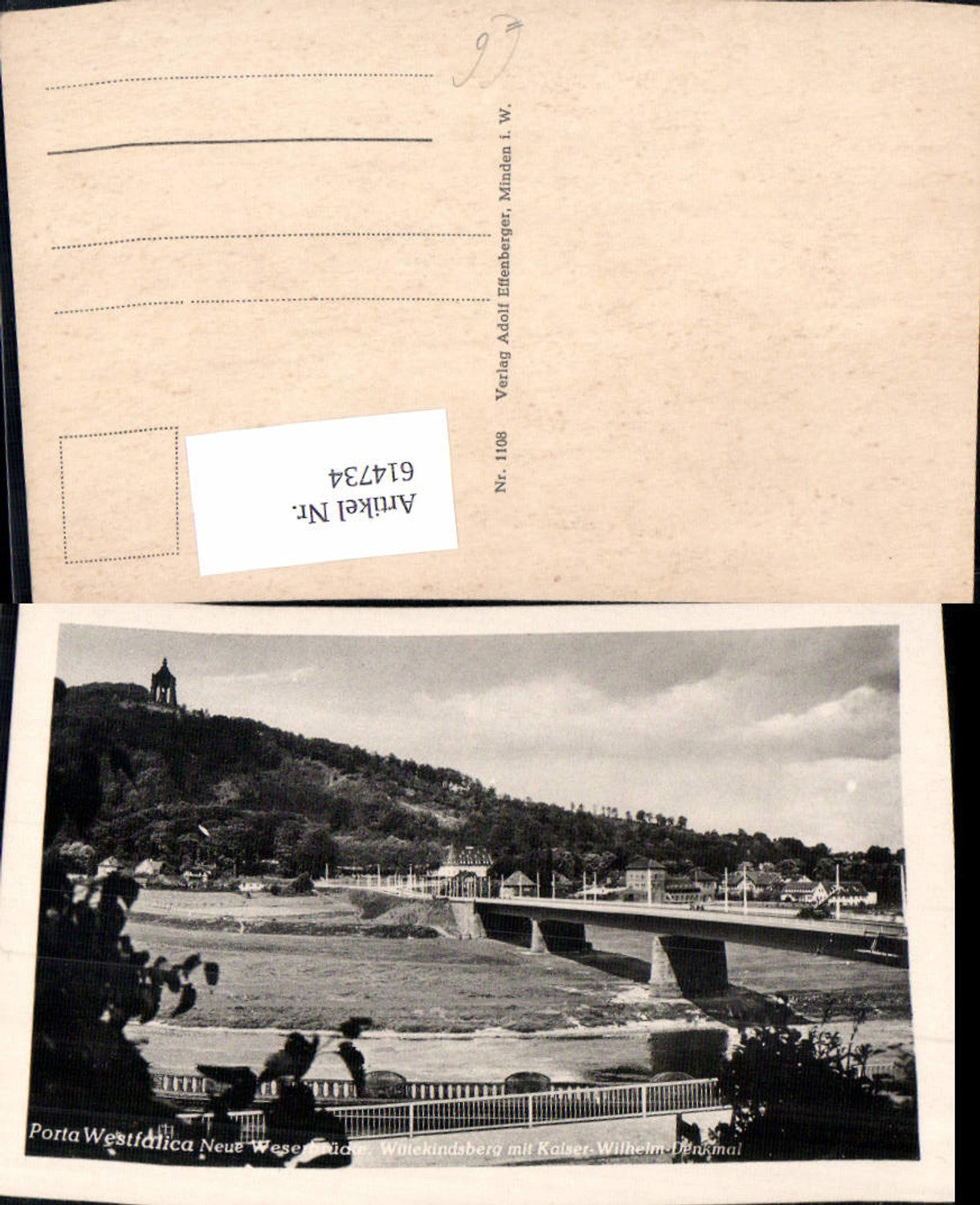 614734,Porta Westfalica Neue Weserbrücke Kaiser-Wilhelm-Denkmal Brücke