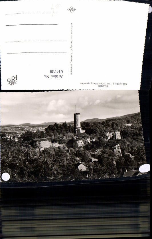 614739,Foto Ak Bielefeld Sparrenburg v. Johannisberg gesehen