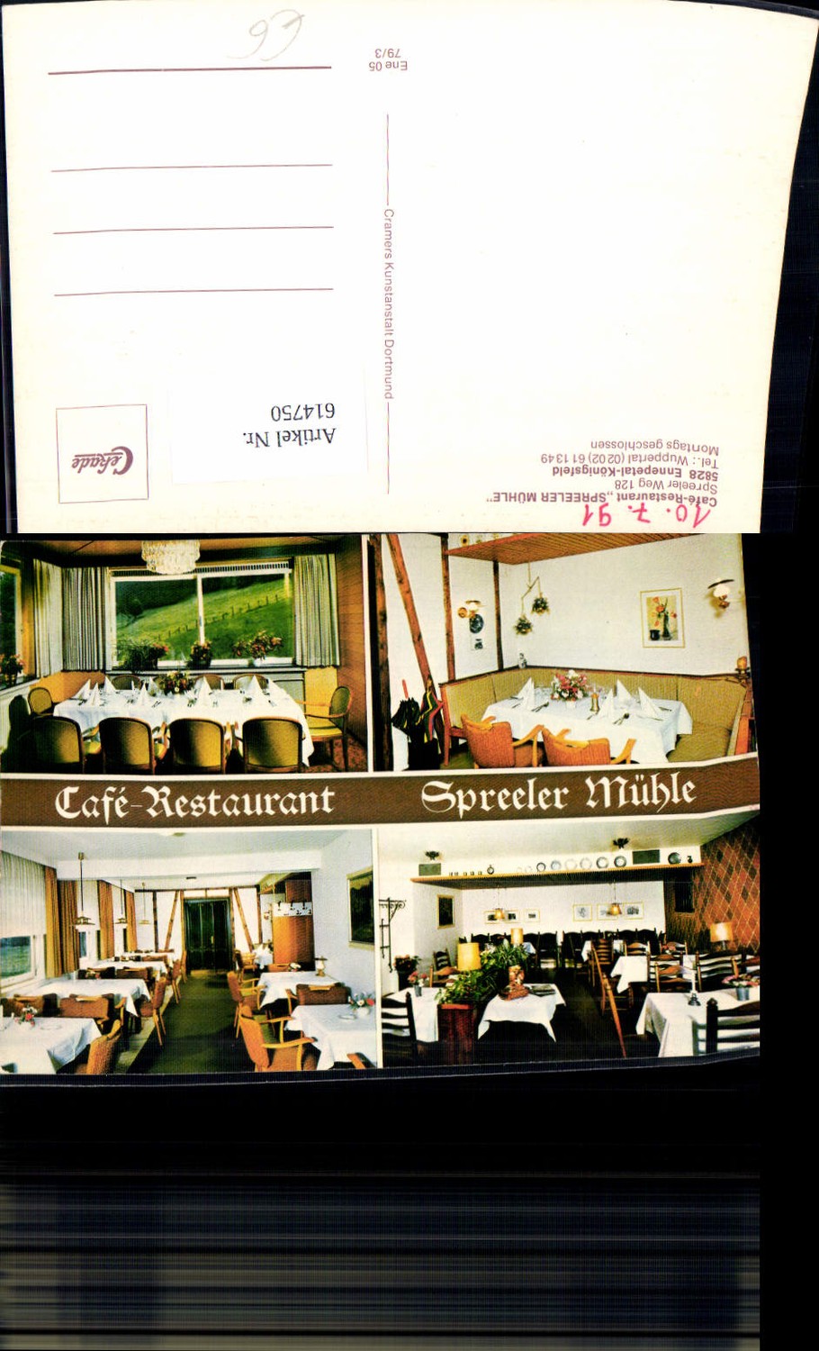 614750,Mehrbild Ak Ennepetal-Königsfeld Cafe Restaurant Spreeler Mühle Wuppertal