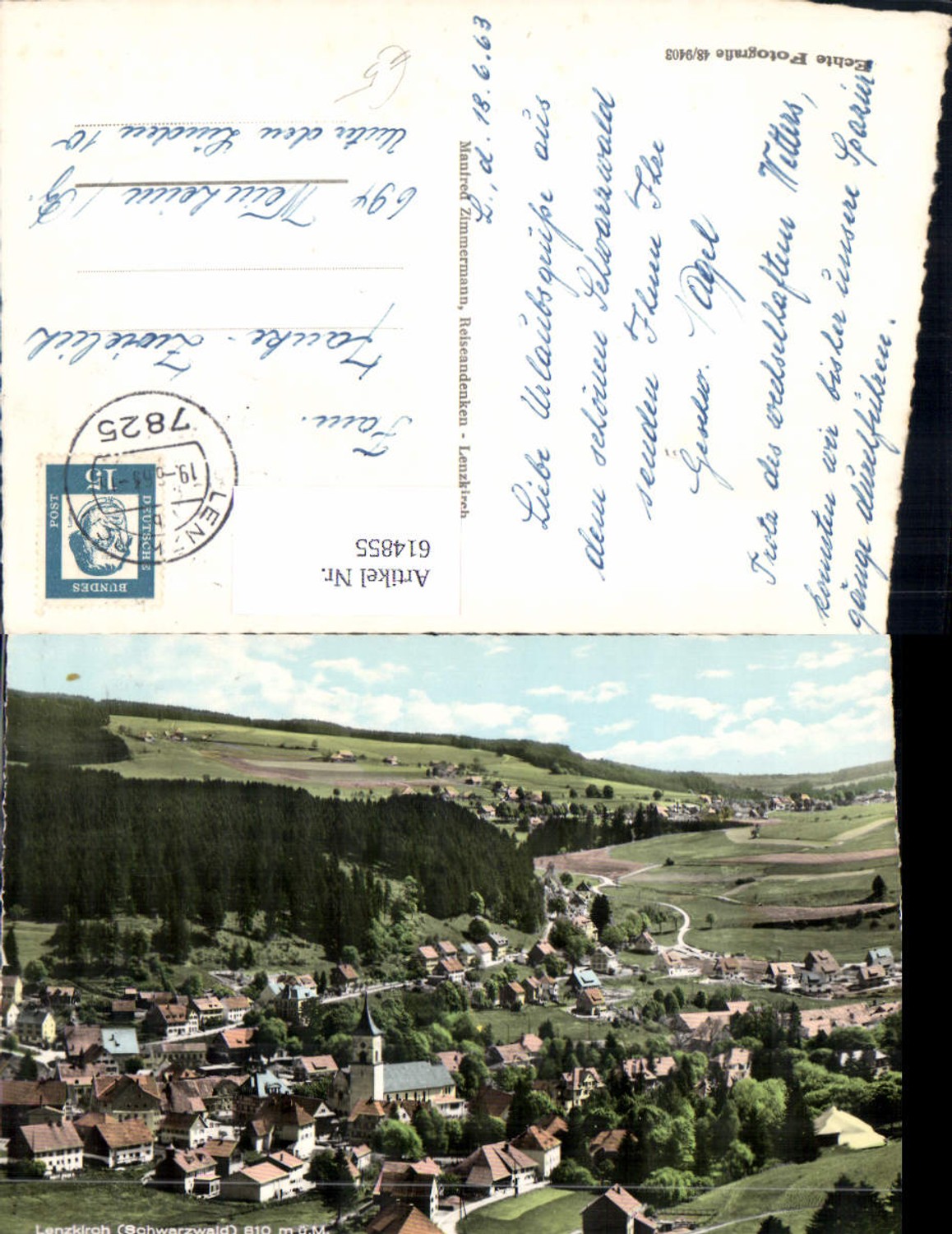 614855,Foto Ak Lenzkirch Schwarzwald Ansicht