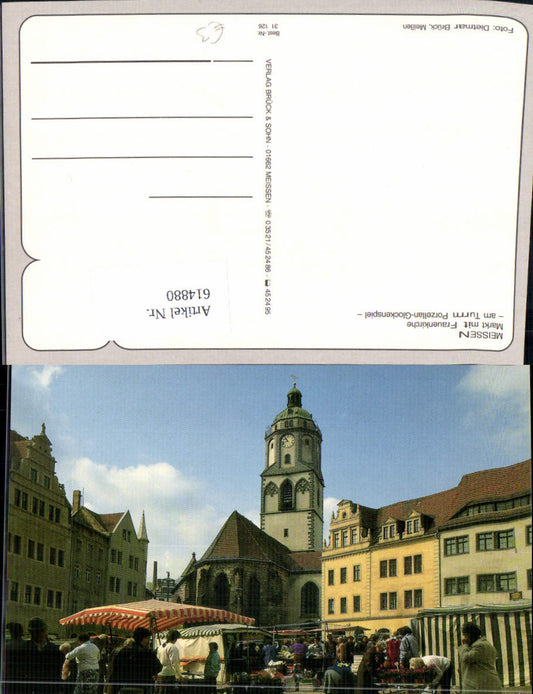 614880,Meißen Meissen Markt m. Frauenkirche Porzellan Glockenspiel