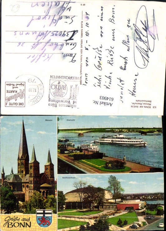 614903,Mehrbild Ak Bonn a. Rhein Münster Rheinufer Beethovenhalle