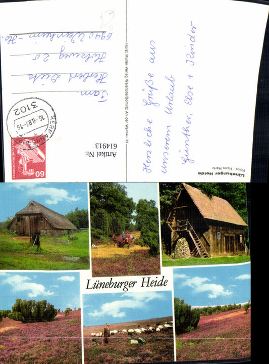 614913,Mehrbild Ak Lüneburger Heide Schafe Schafherde b. Lüneburg