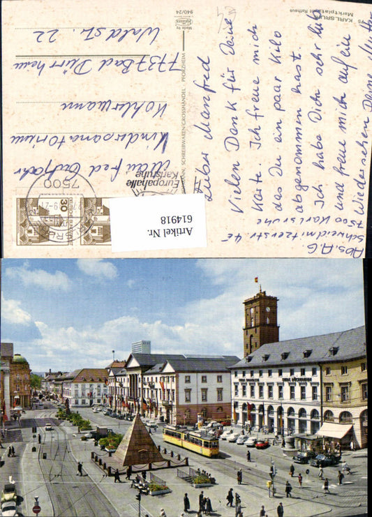 614918, Karlsruhe Market Square with Town Hall