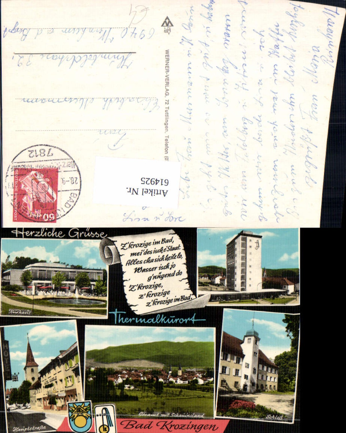 614925,Mehrbild Ak Bad Krozingen Schloss Hauptstraße Kurhaus