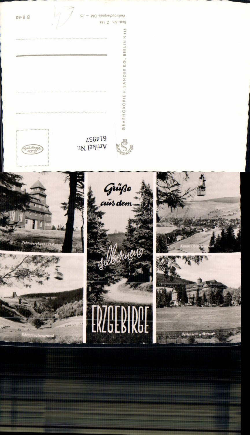614957,Mehrbild Ak Erzgebirge Oberwiesenthal Fichtelberghaus Seilbahn
