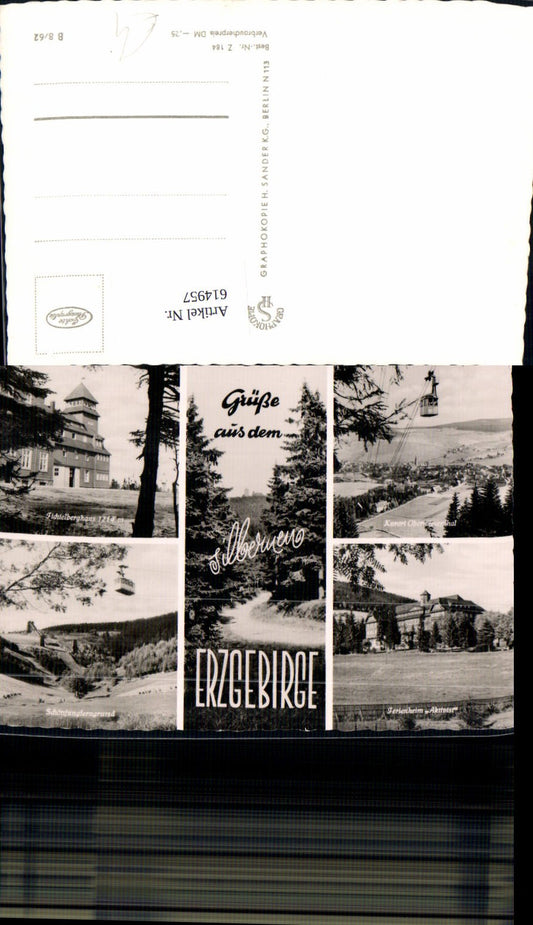 614957,Mehrbild Ak Erzgebirge Oberwiesenthal Fichtelberghaus Seilbahn
