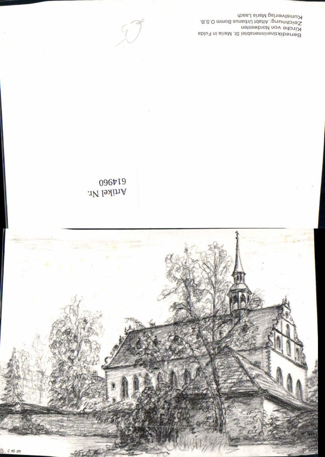 614960,Künstler Ak Altabt Urbanus Bomm St Maria in Fulda Abtei Kirche