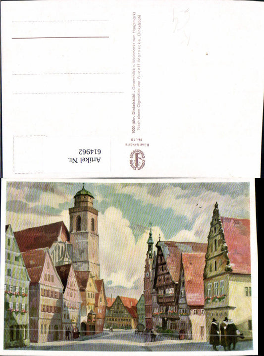 614962, Artist: Rudolf Warnecke, Dinkelsbühl, General view from the wine market, main market