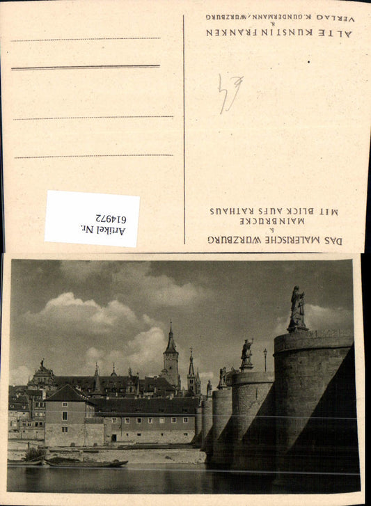 614972, Würzburg Marienberg Fortress Main Bridge with view of the town hall