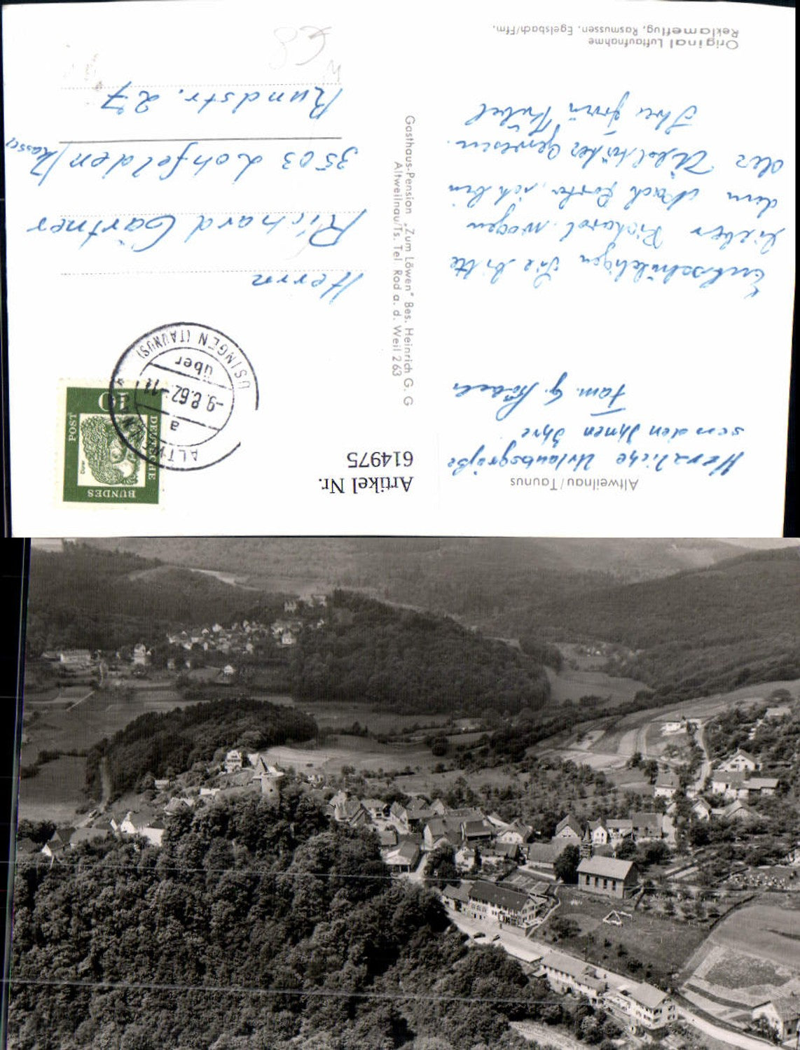 614975,Foto Ak Luftbild Altweilnau Weilrod Taunus