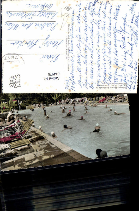 614978, Photo Ak Badenweiler Black Forest Thermal Baths Swimming Pool