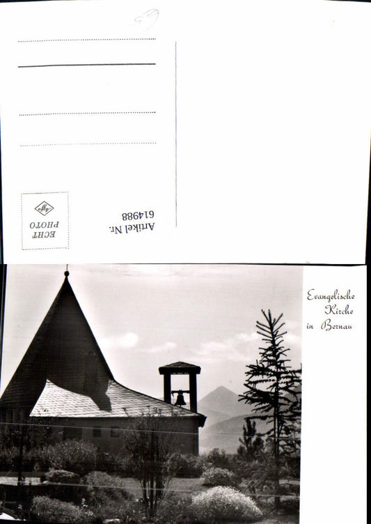 614988, Photo Ak Evangelical Church Bernau a. Chiemsee