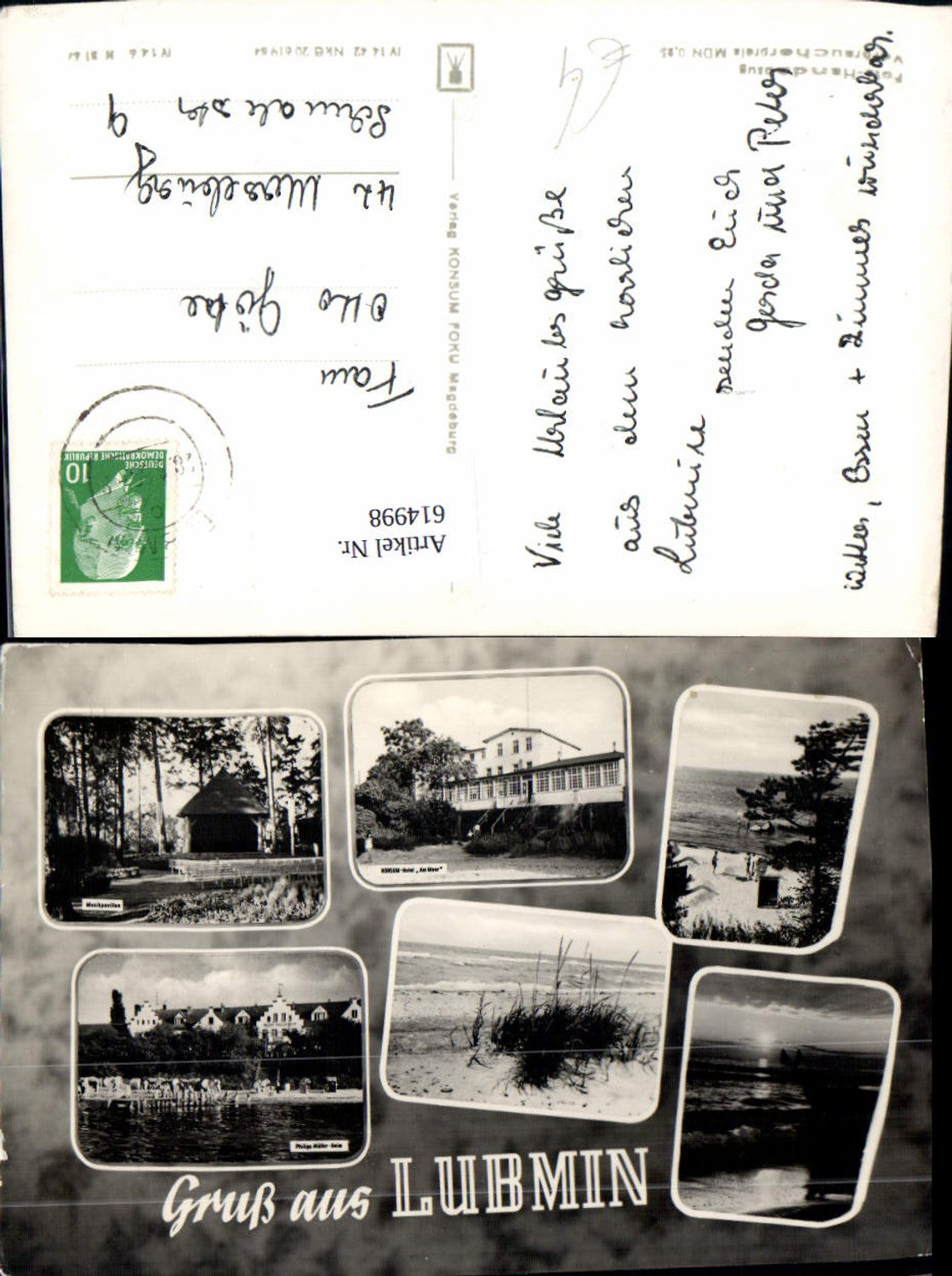 614998,Mehrbild Ak Lubmin Musikpavillon Hotel Am Meer Strand