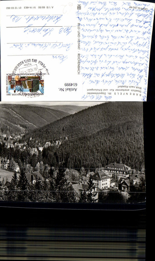 614999,Foto Ak Bärenfels Blick n. Kipsdorf