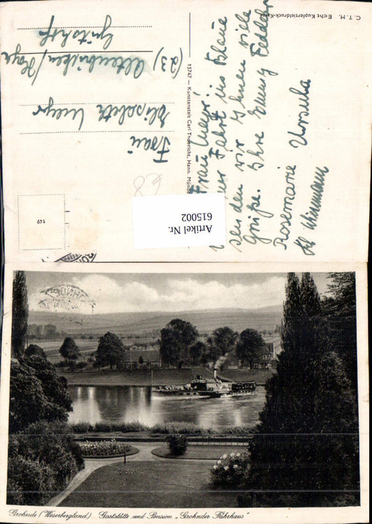 615002,Grohnde Emmerthal Gaststätte u. Pension Grohnder Fährhaus Schiff Dampfer