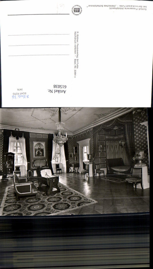615038,Foto Ak Schloss Fasanerie Fulda Dänisches Schlafzimmer Interieur