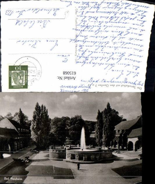 615068,Foto Ak Bad Nauheim Sprudelhof m. Quellen 7 u. 12 Brunnen