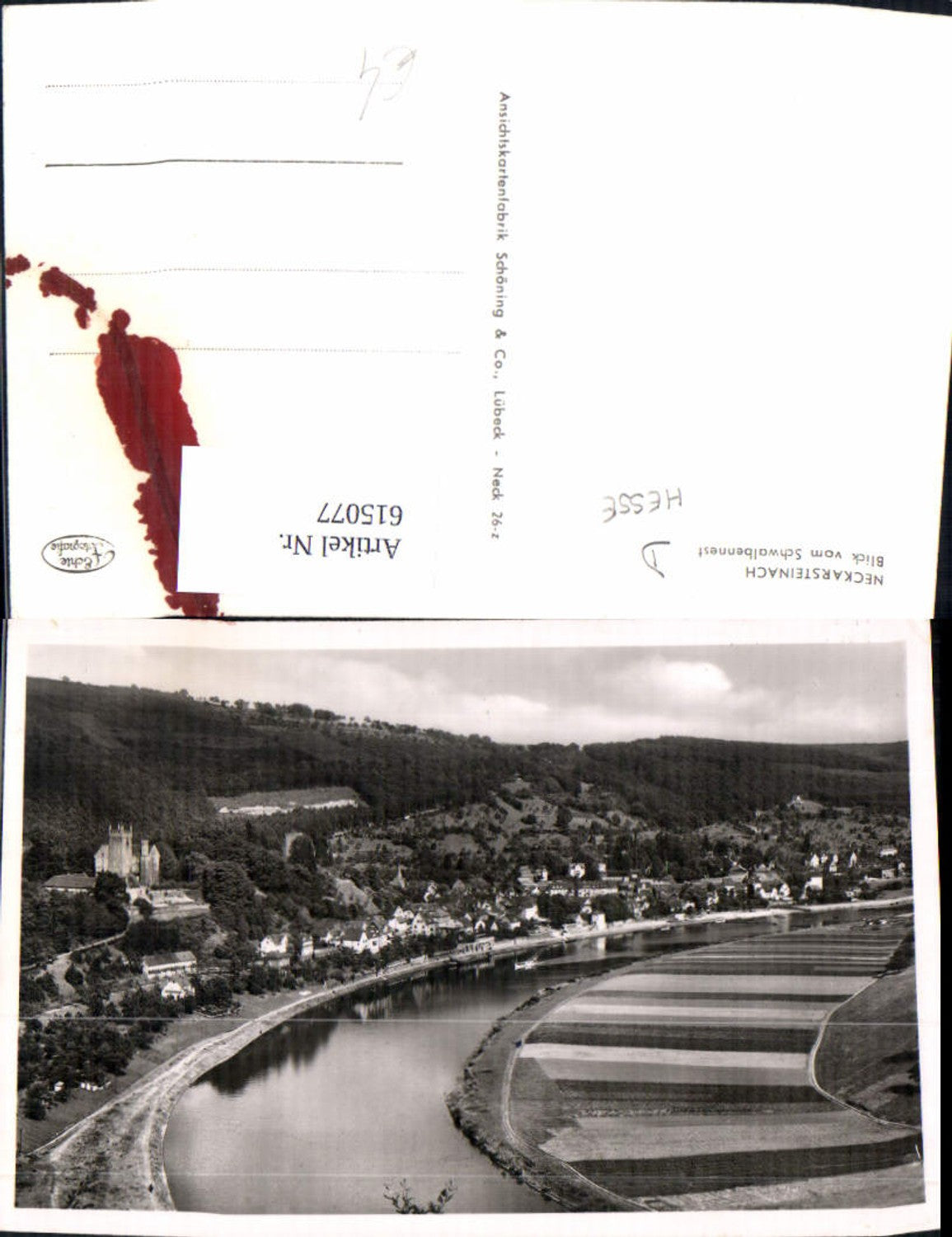 615077,Foto Ak Neckarsteinach Blick v. Schwalbennest