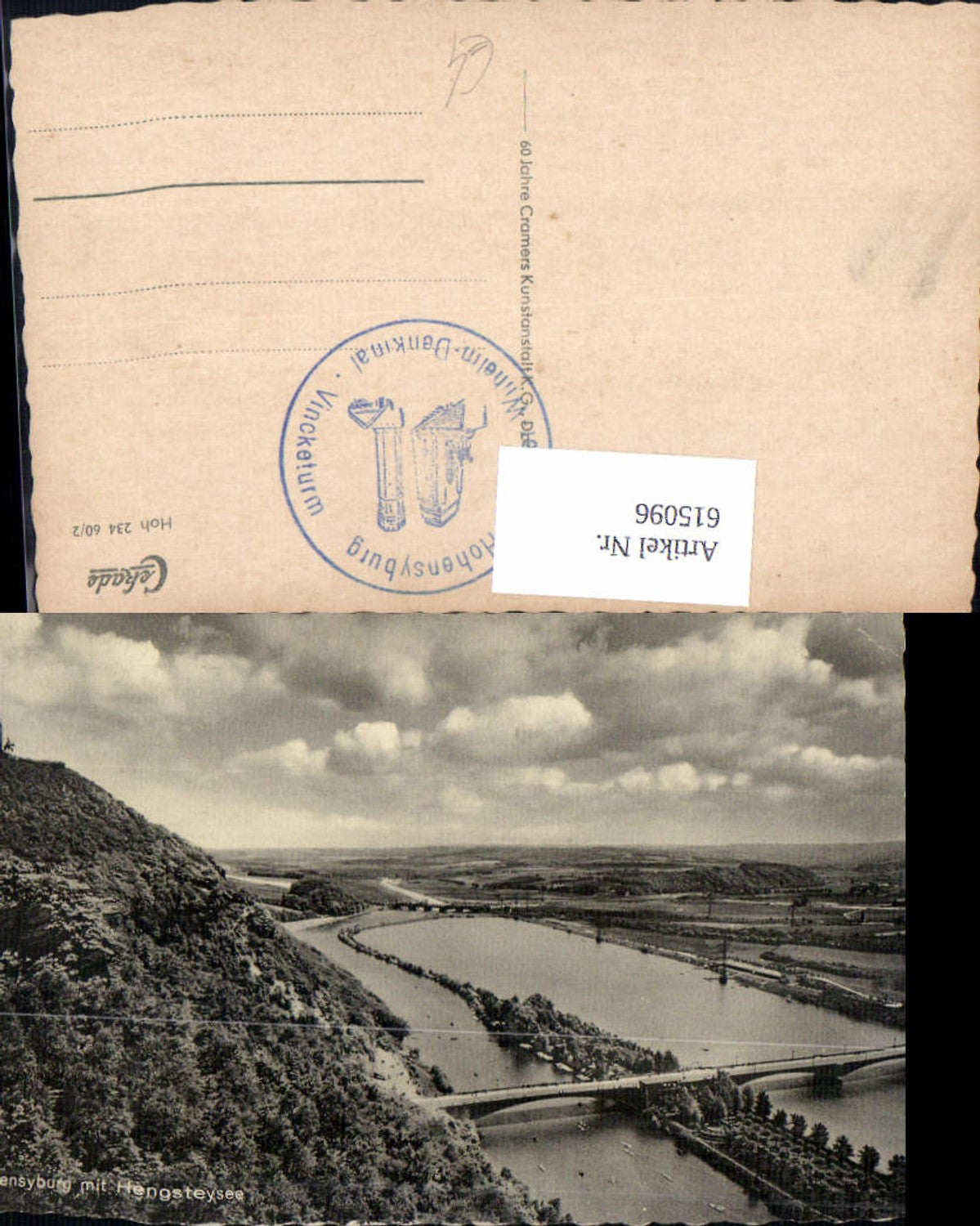 615096,Hohensyburg m. Hengsteysee Brücke Dortmund Syburg