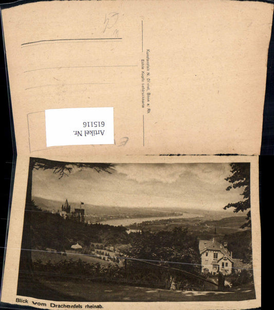 615116,Blick v. Drachenfels rheinab Schloss Drachenburg Königswinter