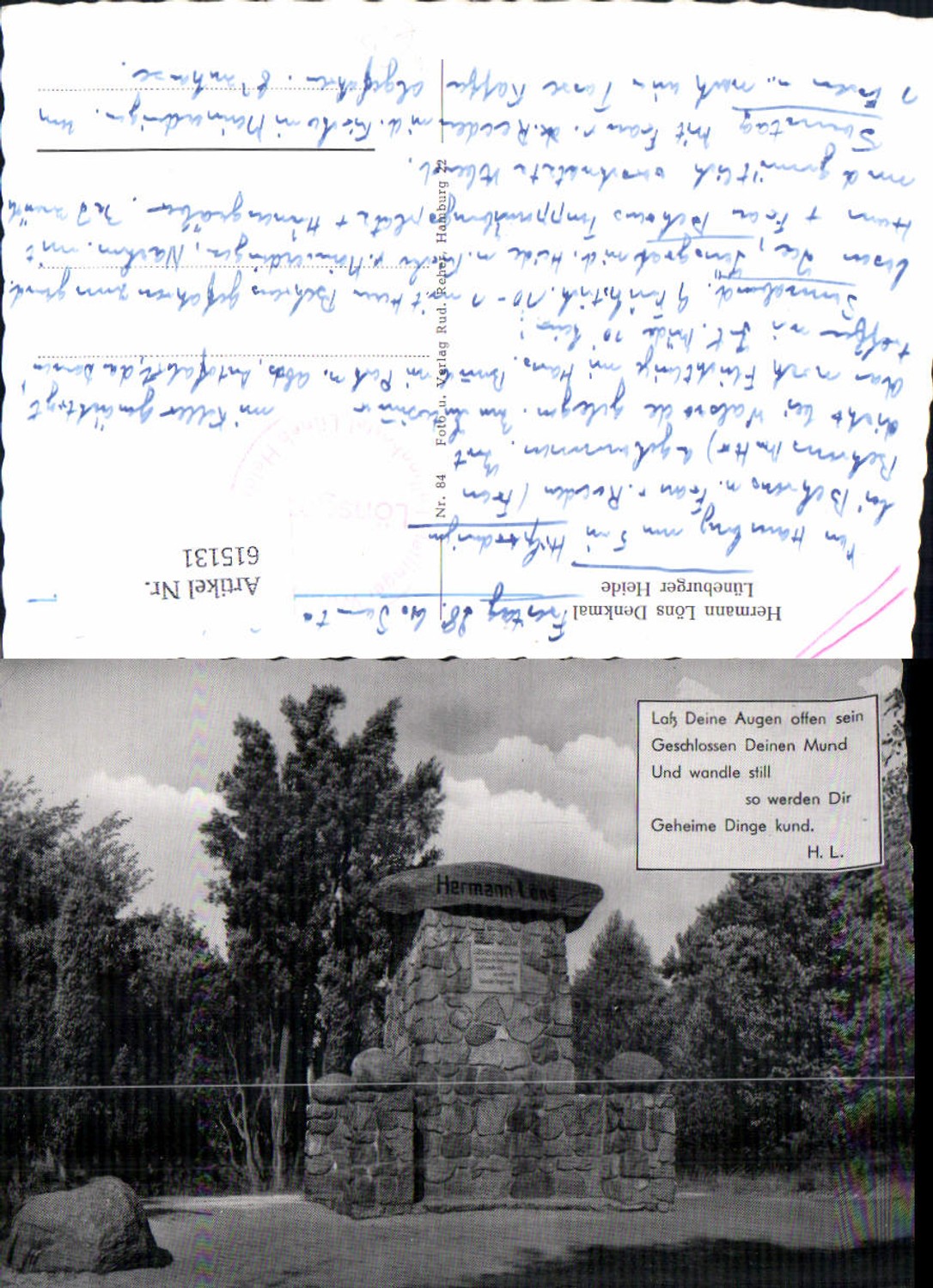 615131,Foto Ak Hermann Löns Denkmal Lüneburger Heide Lönsgrab Honerdingen Walsrode