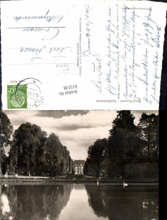 615138,Foto Ak Bad Pyrmont Goldfischteich