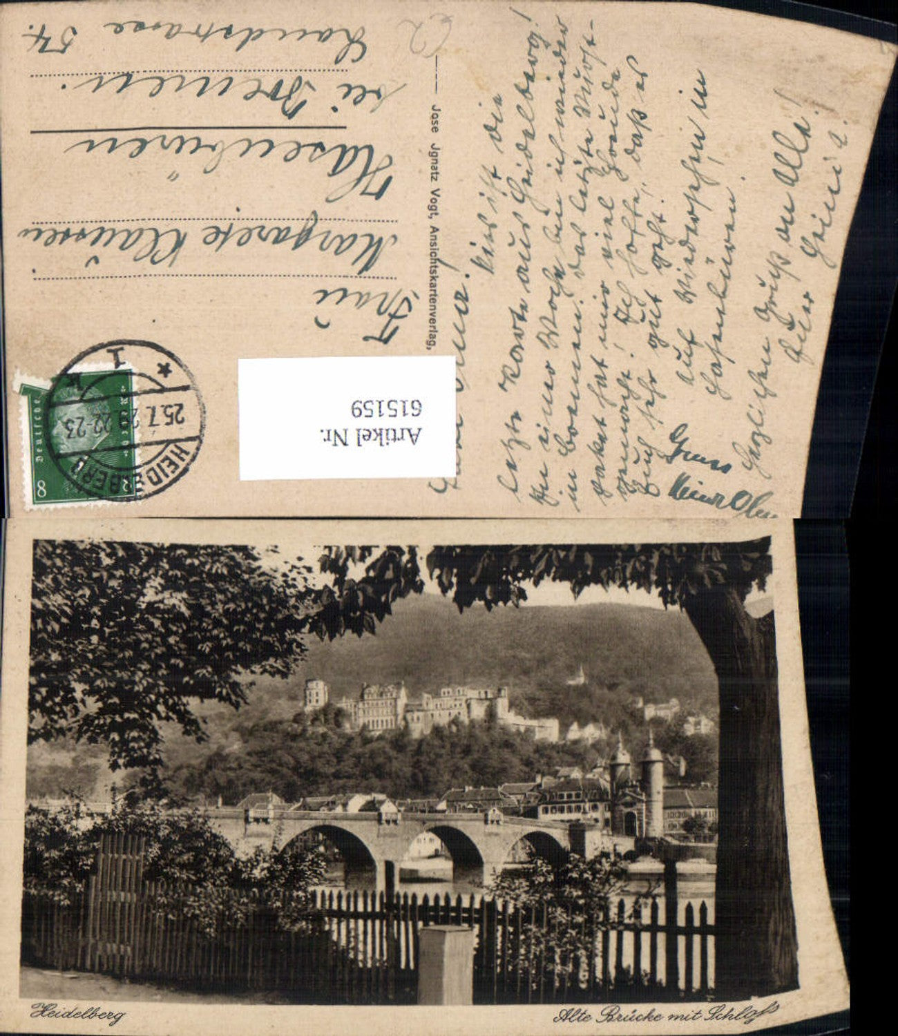 615159,Heidelberg Alte Brücke u. Schloss